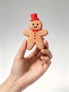 1 Set (8pcs) Cute Gingerbread Man Christmas Pendants, Xmas Tree Hanging Ornaments For Winter Holiday Decor - One Size - View 4