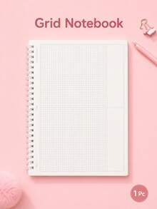 1pc This Planner Features Two-Page Layouts (Lined And Gridded), Color-Blocked Separation, And Includes A Title Section, Content Area, And Notes Section. It Is Spiral-Bound And Suitable For Student Class Notes And School Office Supplies. - Multiple Styles - View 8