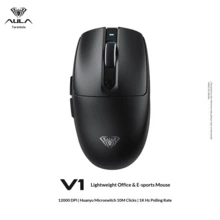 AULA V1, Mouse Gaming Nirkabel, Ultra Ringan 55g, Sensor PAW3311, Bluetooth 2.4G Tri-Mode Berkabel, Tingkat Polling 1000Hz, 12000 DPI, Ergonomis Simetris, Dapat Diisi Ulang Tipe-C, Tombol yang Dapat Diprogram, Mouse Esports untuk PC Laptop - View 9