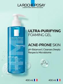 La Roche-Posay Effaclar Purifying Cleansing Gel 400 Ml – Facial Cleanser, Oil Control, For Oily Skin, Thermal Spring Water, Suitable For Morning And Night Skincare - Multicolor - View 1