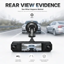 4-Channel 1080P Dash Cam With 3.16-Inch Screen, Supports Front, Left, Right, Rear Recording, Infrared Night Vision And Motion Detection - A - View 9