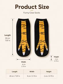 Novel Chicken Leg Socks With Fun Animal Paw Print 3D Printed Socks. A Great Choice For Funny Gifts And Gift Exchange, Especially For Holiday Parties And Oddity Socks Day. One Size Fits All, Unisex. - Multicolor - View 7