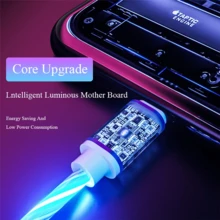 Fast Charging Data Cable Glowing LED USB Type C Charging Cable - Multicolor - View 3
