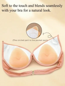 1 Pair Of Soft Silicone Breast Pads (30 Nipple Covers Included), Skin-Friendly And Comfortable, Suitable For Wearing With Exposed Skin. - Multicolor - View 3