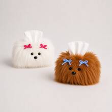 Cute Puppy Shaped Tissue Box, Girls' Tissue Box, Home Desktop Tissue Holder, Living Room Desktop Decor - Multicolor - View 10