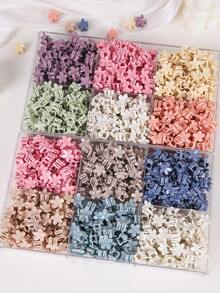 200/100/50 piezas Pinzas para el cabello de colores aleatorios para niñas, accesorios para el cabello multifuncionales y sencillos, adecuados para uso diario, para niños - Multicolor - Ver 1
