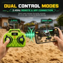 1:64 Mini Alloy Remote Control Crane, Small Simulation Remote Control Crane, 2.4Ghz Remote Control Toy Model Car, 2.4G APP Controllable Desktop Crane Engineering Toy Car With Lights, Portable, Suitable For Boys And Girls Remote Control Toy Car, Ideal Game Gift Toy For Children. Boys Toys Remote Control Car Toy Car - Multicolor - View 3