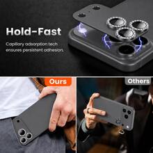 CASECOPS HD Camera Screen Tempered Glass Protector, Compatible With IPhone 18 Pro Max/18 Pro, 9H Hardness, Matte Metallic Texture, Ultra-Thin Glass, Diamond Decoration, Scratch-Resistant, Easy Installation, Anti-Glare, 3D Stereo, Full Screen Coverage Camera Protection, Compatible With Phone Cases - Graphite Gray - View 7