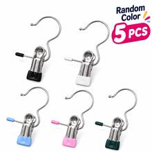 Stainless Steel Multi-Function Clothes Hanger, Wardrobe Storage Hanger For Clothes, Pants, Hats, Boots With Slip-Resistant Hook Decor, Room Decorations, Decorations, Decor, Storage, Organizer, Beachwear, Spring, Minimalist, Summer Tops - Multicolor - View 13