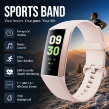 GAWSUG Smart Watch, 1.1" AMOLED Always-On Display With Body Temperature & Blood Pressure Monitor, For Fitness Workout & Daily Life, For Men Women, IP68 Waterproof Activity Tracker Compatible With Android IOS, Message Reminder Perfect Family Gift - Multicolor - View 12