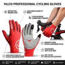 VILICO Cycling Gloves, Adjustable Fit, Non-Slip, Unisex, Suitable For Outdoor Hiking And Tennis - Multicolor - View 3