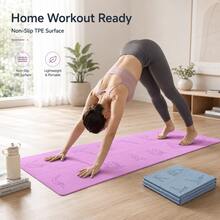 1pc 183*61cm Foldable Yoga Mat, Sleeping Mat, Fitness Mat, Home & Student Nap Mat, Non-Slip - Multicolor - View 3