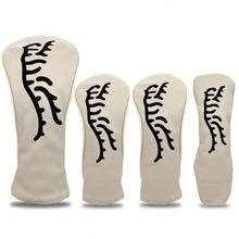 Beige Tiger Golf Club Head Cover: Durable Golf Accessory Protective Cover, Provides Best Protection For Your Golf Clubs Creative Gift - Beige - View 1