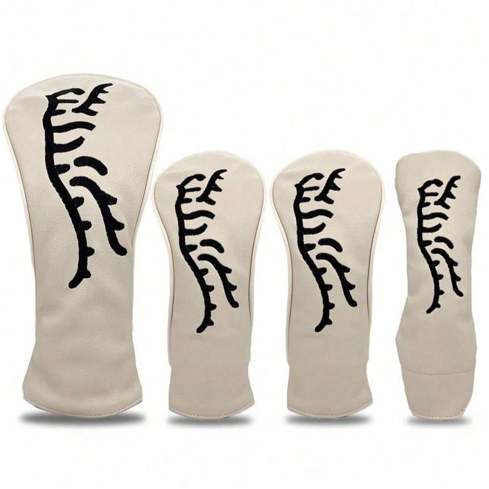 Beige Tiger Golf Club Head Cover: Durable Golf Accessory Protective Cover, Provides Best Protection For Your Golf Clubs Creative Gift - Beige - View 1