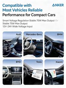 anker A2738 75W Retractable Car Charger For Apple IPhone USB Cigarette Lighter Socket With Built-In Cable - Type-c Retractable Cable + Type-c Port - View 6