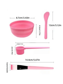 9pcs/Set (Includes 2 Mask Spoons, 2 Mask Bowls, 2 Mask Brushes, 2 Mask Sticks, 1 Spray Bottle) Mask Mixing Tool Kit, Mask Mixing Bowl Set, Bowl, Stick, Brush, Mask Mixing Bowl Set, DIY Mask Mixing Tool Kit, With Mask Bowl, Stick, Mask Brush And Premium Soft Mask Brush - Multicolor - View 6