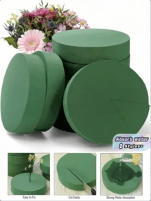 1/3/6 buah Blok Busa Bunga Berbagai Ukuran, Bata Busa Bunga Segar dan Buatan, Busa Bunga Hijau Serbaguna Basah/Kering, Cocok untuk Kerajinan DIY Bunga Segar dan Buatan, Dekorasi Pernikahan, Proyek Berkebun, Dekorasi Hiasan Meja - Busa bunga silindris - View 1