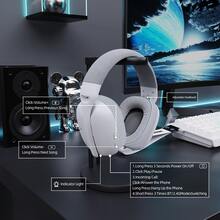 ATTACK SHARK L80PRO 無線電競耳機 Lightseed Tech 內建 + 可拆卸雙麥克風 輕量化耳機 三模連接 (2.4GHz USB C&A 接收器/藍牙/有線) 相容 PS4、PC、Switch、Win - 彩色 - 查看 10