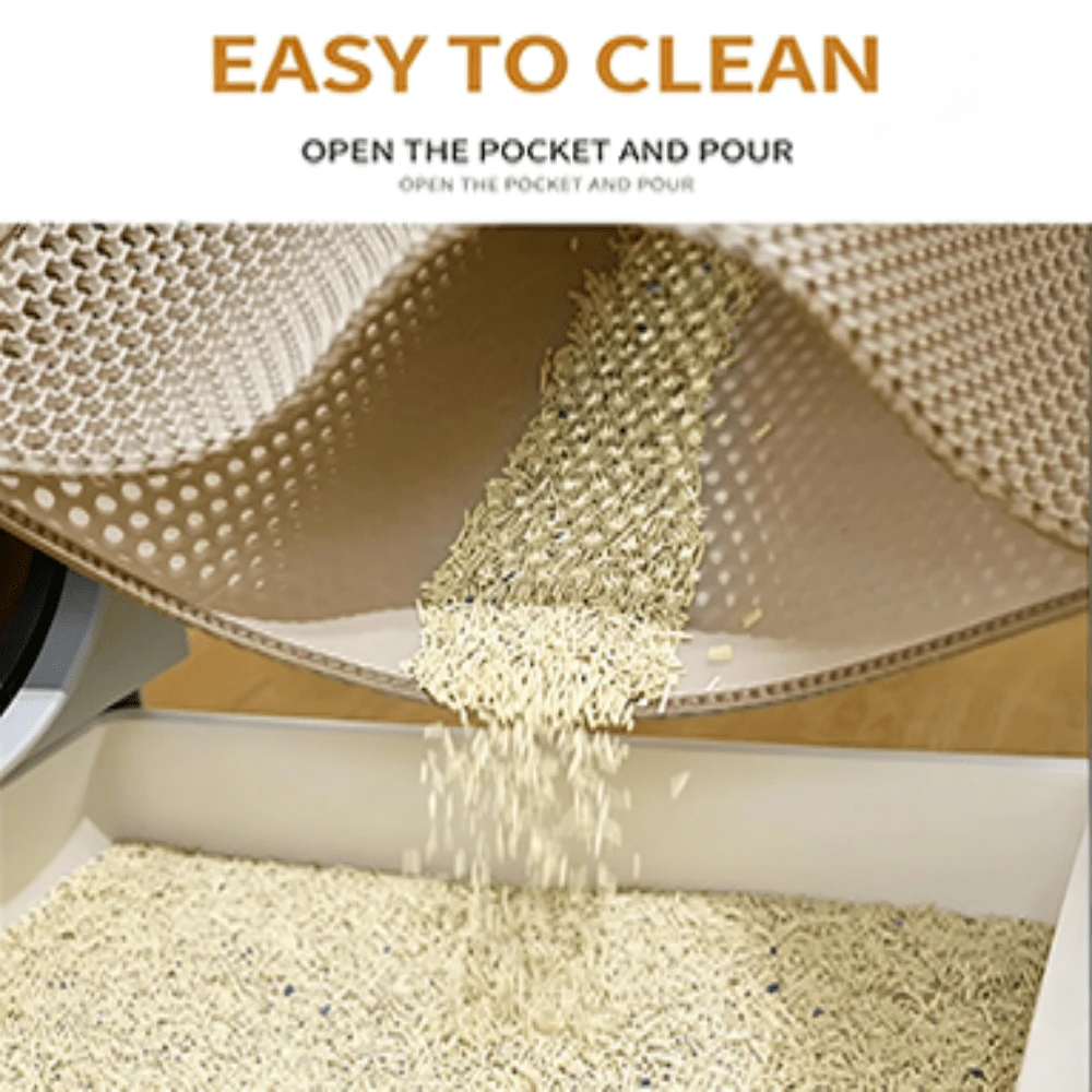 M-XXXL Double-Layer Waterproof Cat Litter Mat For Small, Medium And Large Litter Boxes, Washable Cat Litter Cleaning Mat, 1.2cm Thick Litter Box Mat - A - View 1