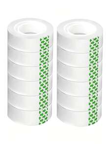 6/12 Rolls Clear Tape Refill, 0.7 Inch X 1102 Inch Clear Tape For Gift Wrapping, Home, Office, School, Shop - Transparent - View 1