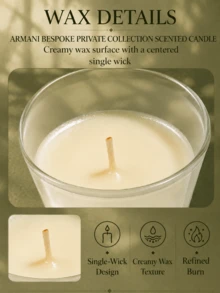 Giorgio Armani Armani Private Collection Scented Candle, Jade Dragon Tea Scent, Home Fragrance, Exquisite Decor, Luxury Fragrance, Elegant Details, Perfect For Gifting, Clean Burn, Coffee Table Decor, Study Ambience - Jade Dragon Tea Aroma - View 7