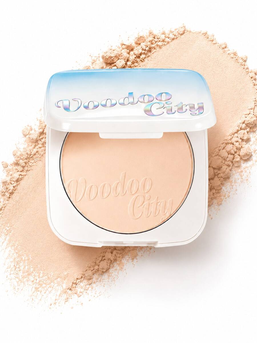 voodoo city Soft Focus Oil Control Pressed Powder 20g Large Capacity Matte Finishing Powder Lightweight Pore Blurring Face Powder Oil Control Glow Smooth Natural Makeup Finish Long Lasting - 02 - View 1