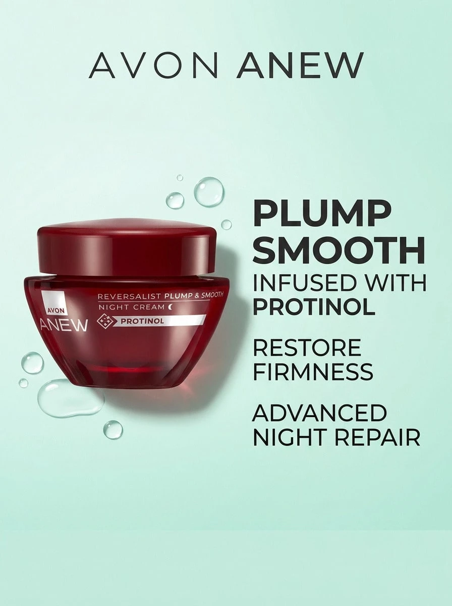 Avon Anew Reversalist Plump & Smooth Night Cream 50 Ml – Moisturizer, Anti-Aging, For Mature Skin, Protinol, Suitable For Overnight Skincare Routine - Multicolor - View 1