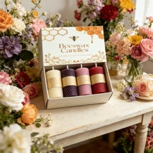 4-Color Romantic Honeycomb Candles, Handmade, Home And Wedding Decor, Sweet Surprise Gift For Mother And Girlfriend, Available In 2 Sizes For DIY Matching - Luxury 4-color Scented Candle Series - View 1