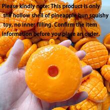 somoving Crispy Texture Pink/Yellow Extra Large Realistic Pineapple Bread Squishy Toy, Slow Rebound Soft Squeeze Toy, Silent Pressure Relief Sensory Toy, Pineapple Desktop Decor, Suitable For School And Office - Multicolor - View 9