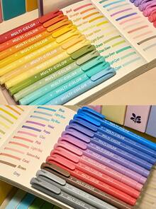 18-Color Highly Attractive Highlighter Set, Suitable For Daily Drawing/Note-Taking/Journaling, Perfect As Gifts For Friends/Children On Christmas/Halloween/Easter And Other Holidays. - Multicolor - View 11