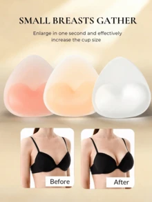 1 Pair Of Soft Silicone Breast Pads (30 Nipple Covers Included), Skin-Friendly And Comfortable, Suitable For Wearing With Exposed Skin. - Multicolor - View 2