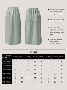Women's Loose Plus Size Casual Split Pants, 2-In-1 Design, Ankle Length, Back To School - Green - View 9