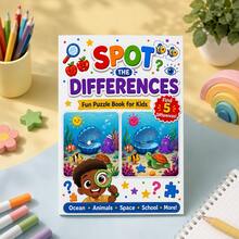 Fun Spot The Difference Focus Training, Find The Pattern Spot The Difference Game Book, Children's Focus Training Fun Spot The Difference Book - Mixed - View 3