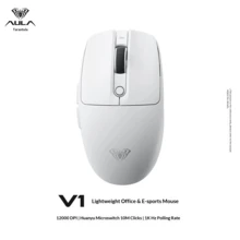AULA V1, Mouse Gaming Nirkabel, Ultra Ringan 55g, Sensor PAW3311, Bluetooth 2.4G Tri-Mode Berkabel, Tingkat Polling 1000Hz, 12000 DPI, Ergonomis Simetris, Dapat Diisi Ulang Tipe-C, Tombol yang Dapat Diprogram, Mouse Esports untuk PC Laptop - View 10