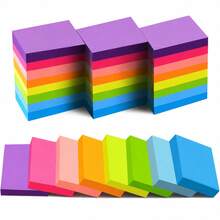 8-Pack 800 Sheets Colorful Sticky Notes, 2 X 1.5 Inch Self-Adhesive Memo Pads, 8 Bright Colors For Study Notes, Book Marking, School, Office & Home Supplies - one-size - View 9