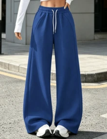 Women Pants - Blue - View 1
