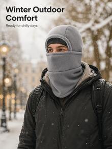 Unisex Full Coverage Balaclava With Pull-Down Face Panel, 3D Ergonomic One-Piece Head-Face-Neck Protective Shield, Windproof Warm Outdoor Headwear For Cycling, Skiing, Motorcycle, Hiking, Commuting, Autumn/Winter Outdoor Activities - Multicolor - View 4