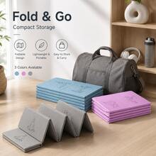 1pc 183*61cm Foldable Yoga Mat, Sleeping Mat, Fitness Mat, Home & Student Nap Mat, Non-Slip - Multicolor - View 5