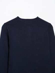 DEEKA Autumn New Women's European And American Style Fashion Minimalist Versatile Button-Up Knit Cardigan - Navy Blue - View 8