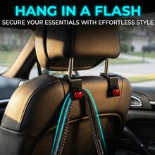 2pcs Cute Beetle Decorative Car Seat Hooks, Hidden Backrest Hooks, Multi-Functional Creative Small Hooks - A - View 2