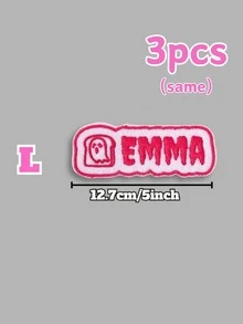 1/3/5pcs Customized Halloween Embroidered Name Patches, Personalized Name Labels For Clothing, Hats, Backpacks, Bridesmaid Name Tags, Text Patches For Lunch Boxes, Iron-On Name Labels, Customizable Aesthetic Apparel Decor - Multicolor 4 - View 13