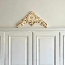 1pc Wooden Carved Decorative Applique, Corner Floral, Home Decor, Suitable For Cabinets, Doors, Furniture, Accent Walls, Entryways, Offices, Holiday Decor, DIY - Multicolor - View 6