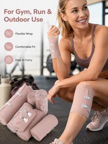 Premium Elastic Compression Bandage – High-Compression Wrap With Extra Clips; Suitable For Sports, Wrists, Ankles, And Feet. Durable Polyester Construction; Ideal For Wrist Wraps, Ankle Support, And Outdoor Activities. - Multicolor - View 8
