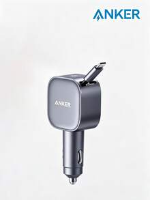 anker A2738 75W Retractable Car Charger For Apple IPhone USB Cigarette Lighter Socket With Built-In Cable - Type-c Retractable Cable + Type-c Port - View 7