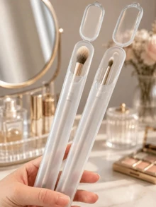 3/2/1pc Makeup Brush Storage Box, Portable Travel Independent Makeup Tool Organizer, Eyebrow Pencil & Eyeliner Storage, Desktop Decor Ornament, Suitable For Vanity Decoration, Bathroom Countertop, Desktop Storage - Multicolor - View 8