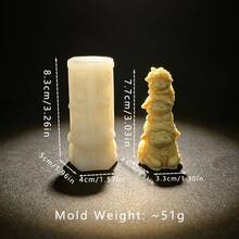3-Layer Sheep Shaped Silicone Mold For Aromatherapy Candle, DIY Handmade Plaster Desktop Decor Ornament Mold - D725 Three-tier Sample Mold - View 6
