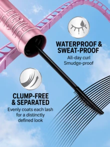 Maybelline Sky High Volumizing Mascara #Classic Black 8.6ml, Long-Lasting Waterproof Smudge-Proof, Dual-Brush Design, 3-Step Easy Application, Suitable For Daily Commute - Maybelline High Curl Mascara (Classic Black) - View 7