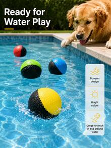Adult Bouncing Water Ball, Jumping Water Ball, Waterproof Beach Ball, Floating Pool Ball, Unisex Outdoor Water Game, Pool Beach Ocean Sports, Outdoor Sports Beach Essential Accessory, Summer Essential Pool Supplies - Multicolor - View 3