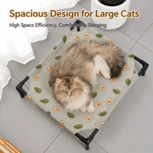 Tempat Tidur Hewan Peliharaan Kemah yang Ditinggikan, Tempat Tidur Hewan Peliharaan yang Bernapas, Tahan Lembap, Dapat Dilepas dan Dicuci, Tempat Tidur Sepanjang Musim untuk Kucing, Anjing, Kelinci, Marmut, dan Hewan Peliharaan Kecil hingga Sedang - View 2