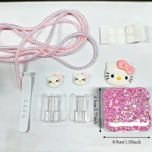 1 Hello Kitty Cartoon 3D Printed Data Cable Protective Cover - Charger Anti-Break And Anti-Tangle Protection Set, Charger And Cable Protective Cover, Christmas Gift Adapter Charging Cable Cartoon Protective Cover, Suitable For Everyone - Multicolor - View 6